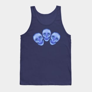 Triplet halloween spooky skull look at your eyes Tank Top